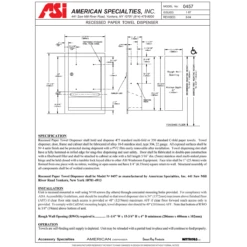 ASI 0457 Commercial Paper Towel Dispenser, Recessed-Mounted, Stainless Steel 7 ASI 0457 Commercial Paper Towel Dispenser, Recessed-Mounted, Stainless Steel -Alpine shop 0457 td