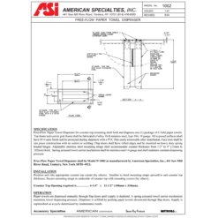 ASI 1002 Commercial Paper Towel Dispenser, Counter-Top Mounted, Stainless Steel -Alpine shop 1002 td