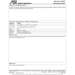 ASI 1005 Paper Towel Holder - Multi, C-Fold - Vanity, Free Standing -Alpine shop 1005 2