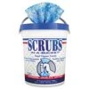 Scrubs Hand Cleaner Towels, Cloth, 10 X 12, Blue/White, 72/Bucket - ITW42272EA -Alpine shop 119087