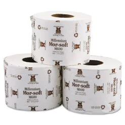 Morcon Morsoft Millennium Bath Tissue, Septic Safe, 2-Ply, White, 600 Sheets/Roll, 48 Rolls/Carton - MORM600 -Alpine shop 153388