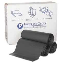 Interplast High-Density Commercial Can Liners, 55 Gal, 0.87 Mil, 36" X 60", Black, 150/Carton - IBSS366022K
