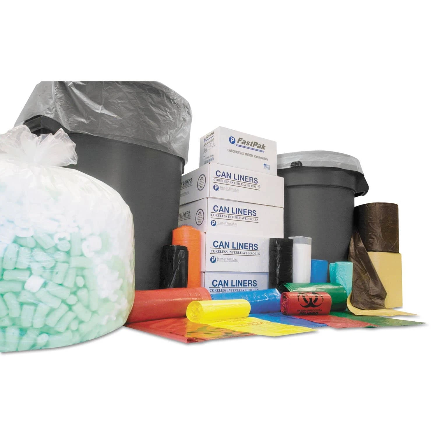 Interplast Low-Density Commercial Can Liners, 60 Gal, 0.7 Mil, 38" X 58", White, 100/Carton - IBSSL3858XHW2 4 Interplast Low-Density Commercial Can Liners, 60 Gal, 0.7 Mil, 38" X 58", White, 100/Carton - IBSSL3858XHW2 - Image 2
