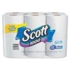 Scott Toilet Paper, Septic Safe, 1-Ply, White, 1000 Sheets/Roll, 12 Rolls/Pack, 4 Pack/Carton - KCC10060 -Alpine shop 197990
