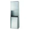 Bradley 2271-100000 Semi-Recessed 18 Gallon Towel Dispenser/Waste Receptacle Combination Unit -Alpine shop 2271 100000