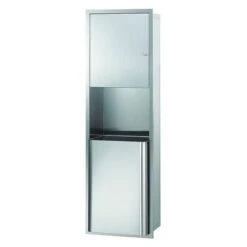 Bradley 2271-100000 Semi-Recessed 18 Gallon Towel Dispenser/Waste Receptacle Combination Unit