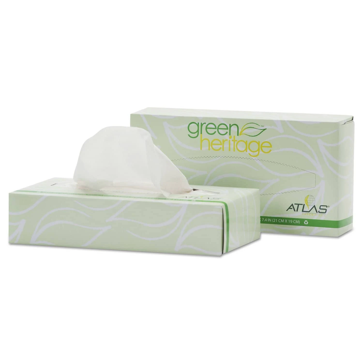 Resolute Tissue Green Heritage Professional Facial Tissue, 2-Ply, White, 100 Sheets/Box, 72 Boxes/Carton - APM072A 3 Resolute Tissue Green Heritage Professional Facial Tissue, 2-Ply, White, 100 Sheets/Box, 72 Boxes/Carton - APM072A