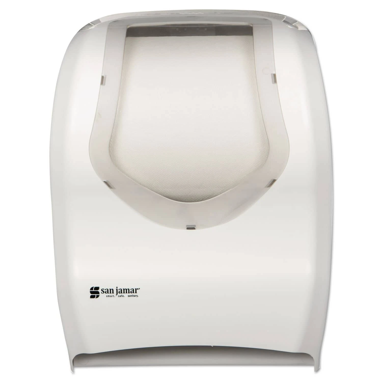 San Jamar Smart System With Iq Sensor Towel Dispenser, 16 1/2 X 9 3/4 X 12, White/Clear - SJMT1470WHCL 3 San Jamar Smart System With Iq Sensor Towel Dispenser, 16 1/2 X 9 3/4 X 12, White/Clear - SJMT1470WHCL