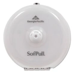 Georgia Pacific Sofpull Mini Centerpull Single-Roll Bath Tissue Dispenser, 8.75 X 7 X 9, White - GPC56515