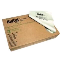 Heritage Biotuf Compostable Can Liners, 13 Gal, 0.88 Mil, 24" X 32", Green, 200/Carton - HERY4832EER01