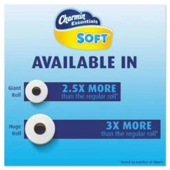 Charmin Essentials Soft Bathroom Tissue, Septic Safe, 2-Ply, White, 4 X 3.92, 200/Roll, 16 Roll/Pack - PGC96608 7 Charmin Essentials Soft Bathroom Tissue, Septic Safe, 2-Ply, White, 4 X 3.92, 200/Roll, 16 Roll/Pack - PGC96608 -Alpine shop 272331