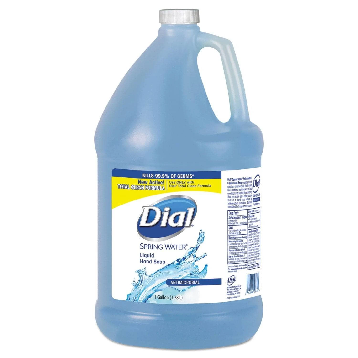 Dial Antibacterial Liquid Hand Soap, Spring Water, 1 Gal - DIA15926EA 3 Dial Antibacterial Liquid Hand Soap, Spring Water, 1 Gal - DIA15926EA