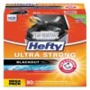 Hefty Ultra Strong Blackout Tall-Kitchen Drawstring Bags, 13 Gal, 0.9 Mil, 23.75" X 24.88", Black, 240/Carton - PCTE84545CT -Alpine shop 282522