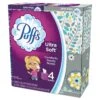 Puffs Ultra Soft Facial Tissue, 2-Ply, White, 56 Sheets/Box, 4 Boxes/Pack, 6 Packs/Carton - PGC35295 -Alpine shop 288947