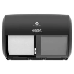 Georgia Pacific Compact Coreless Side-By-Side 2-Roll Tissue Dispenser, 11.5 X 7.625 X 8, Black - GPC56784A