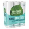 Seventh Generation 100% Recycled Bathroom Tissue, Septic Safe, 2-Ply, White, 240 Sheets/Roll, 24/Pack - SEV13738 -Alpine shop 307196
