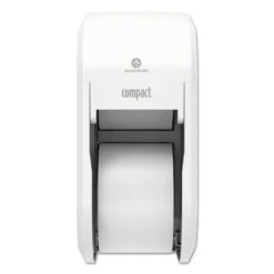 Georgia Pacific Compact Vertical 2-Roll Coreless Tissue Dispenser, 14.06 X 6.69 X 8.19, White - GPC56767A