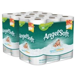 Angel Soft Double-Roll Bathroom Tissue, Septic Safe, 2-Ply, White, 264 Sheets/Roll, 18/Pack, 2 Packs/Carton - GPC7791702