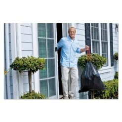 Glad Drawstring Large Trash Bags, 30 Gal, 1.05 Mil, 30" X 33", Black, 90/Carton - CLO78966 -Alpine shop 317644