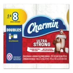 Charmin Ultra Strong Bathroom Tissue, Septic Safe, 2-Ply, White, 143 Sheet/Roll, 4/Pack - PGC77777PK