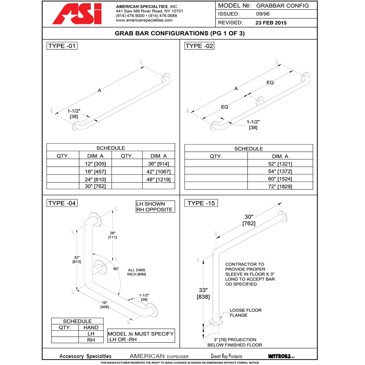 ASI 3701-36 (36 X 1.25) Commercial Grab Bar, 1-1/4" Diameter X 36" Length, Stainless Steel 6 ASI 3701-36 (36 X 1.25) Commercial Grab Bar, 1-1/4" Diameter X 36" Length, Stainless Steel - Image 4