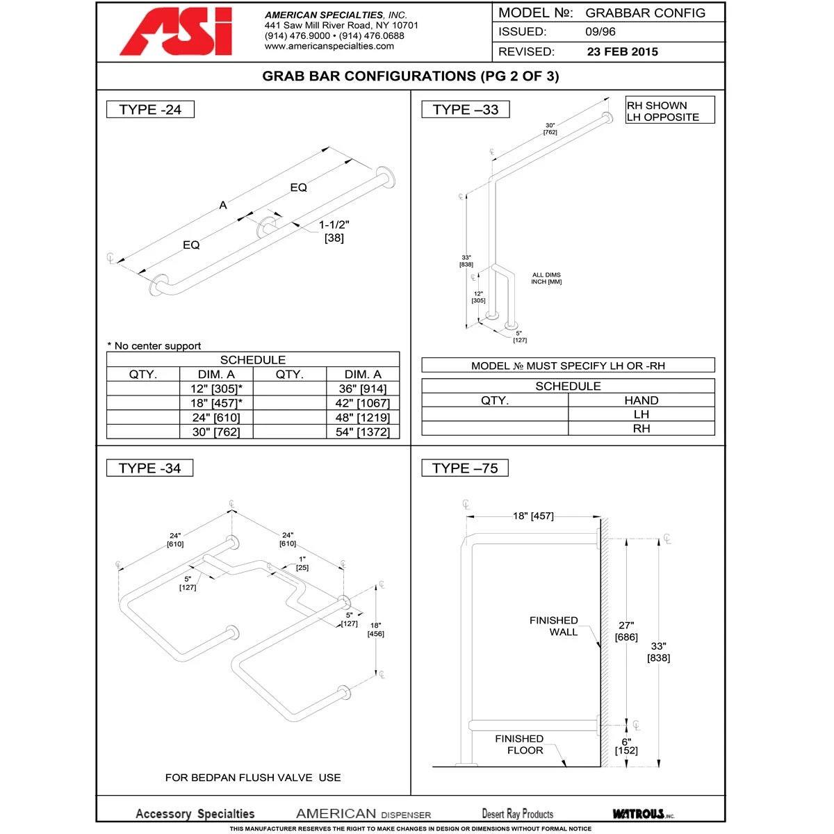 ASI 3701-36 (36 X 1.25) Commercial Grab Bar, 1-1/4" Diameter X 36" Length, Stainless Steel 7 ASI 3701-36 (36 X 1.25) Commercial Grab Bar, 1-1/4" Diameter X 36" Length, Stainless Steel - Image 5