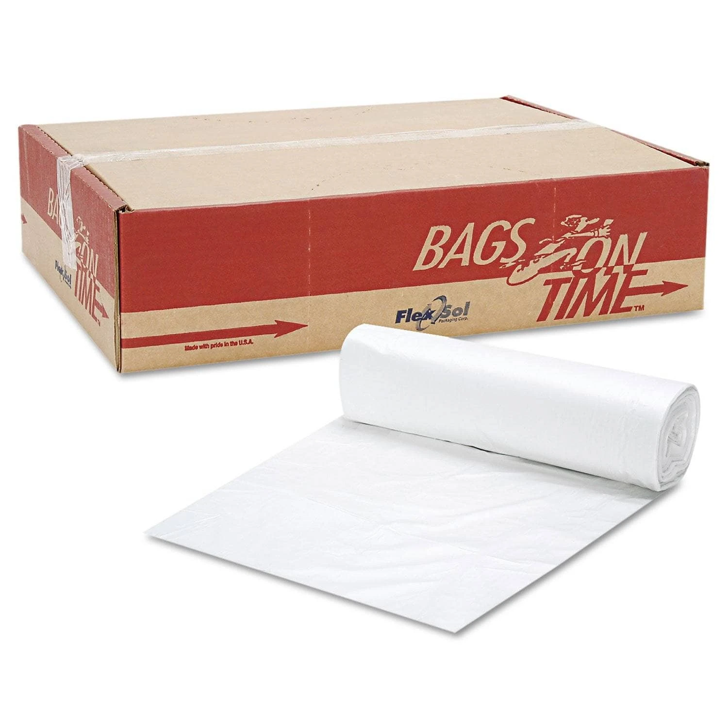 FlexSol High Density Coreless Can Liners, 45 Gal, 12 Microns, 40" X 48", Clear, 250/Carton - ESXBR4048M 3 FlexSol High Density Coreless Can Liners, 45 Gal, 12 Microns, 40" X 48", Clear, 250/Carton - ESXBR4048M