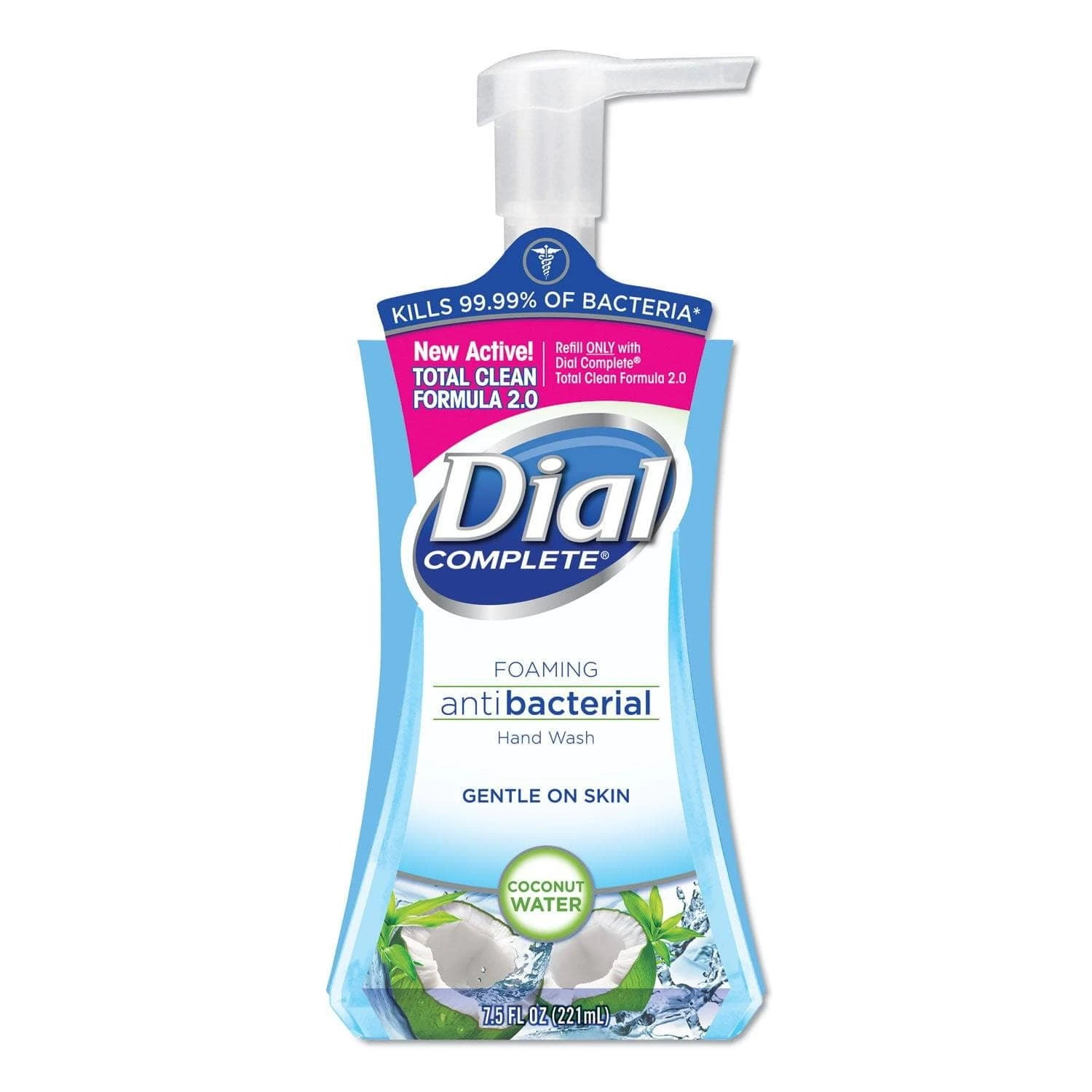 Dial Antibacterial Foaming Hand Wash, Coconut Waters, 7.5 Oz Pump Bottle - DIA09316 3 Dial Antibacterial Foaming Hand Wash, Coconut Waters, 7.5 Oz Pump Bottle - DIA09316