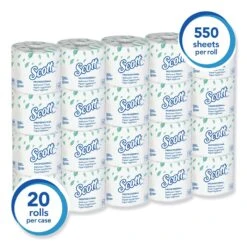 Scott Essential Standard Roll Bathroom Tissue, Traditional, Septic Safe, 2 Ply, White, 550 Sheets/Roll, 20 Rolls/Carton - KCC13607 5 Scott Essential Standard Roll Bathroom Tissue, Traditional, Septic Safe, 2 Ply, White, 550 Sheets/Roll, 20 Rolls/Carton - KCC13607 -Alpine shop 622751