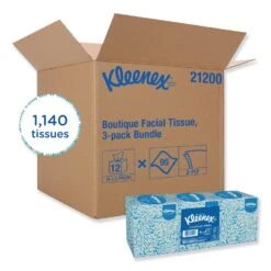 Kleenex Boutique White Facial Tissue, 2-Ply, Pop-Up Box, 95 Sheets/Box, 3 Boxes/Pack, 12 Packs/Carton - KCC21200CT -Alpine shop 622783