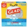 Glad Odorshield Tall Kitchen Drawstring Bags, 13 Gal, 0.95 Mil, 24" X 27.38", White, 80/Box - CLO78899BX -Alpine shop 624364