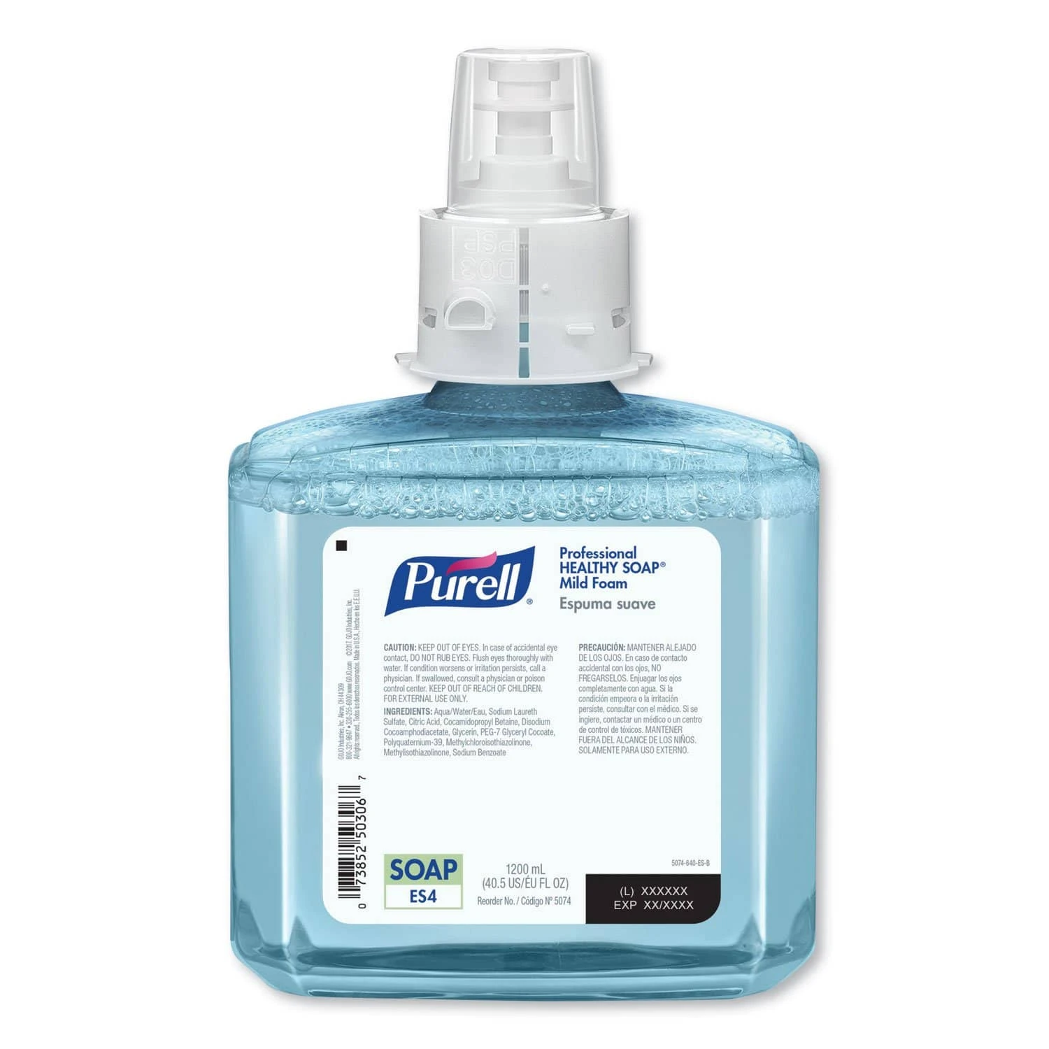 Purell Professional Healthy Soap Mild Foam, Fragrance-Free, For Es4 Dispensers, 2/Ct - GOJ507402 4 Purell Professional Healthy Soap Mild Foam, Fragrance-Free, For Es4 Dispensers, 2/Ct - GOJ507402 - Image 2