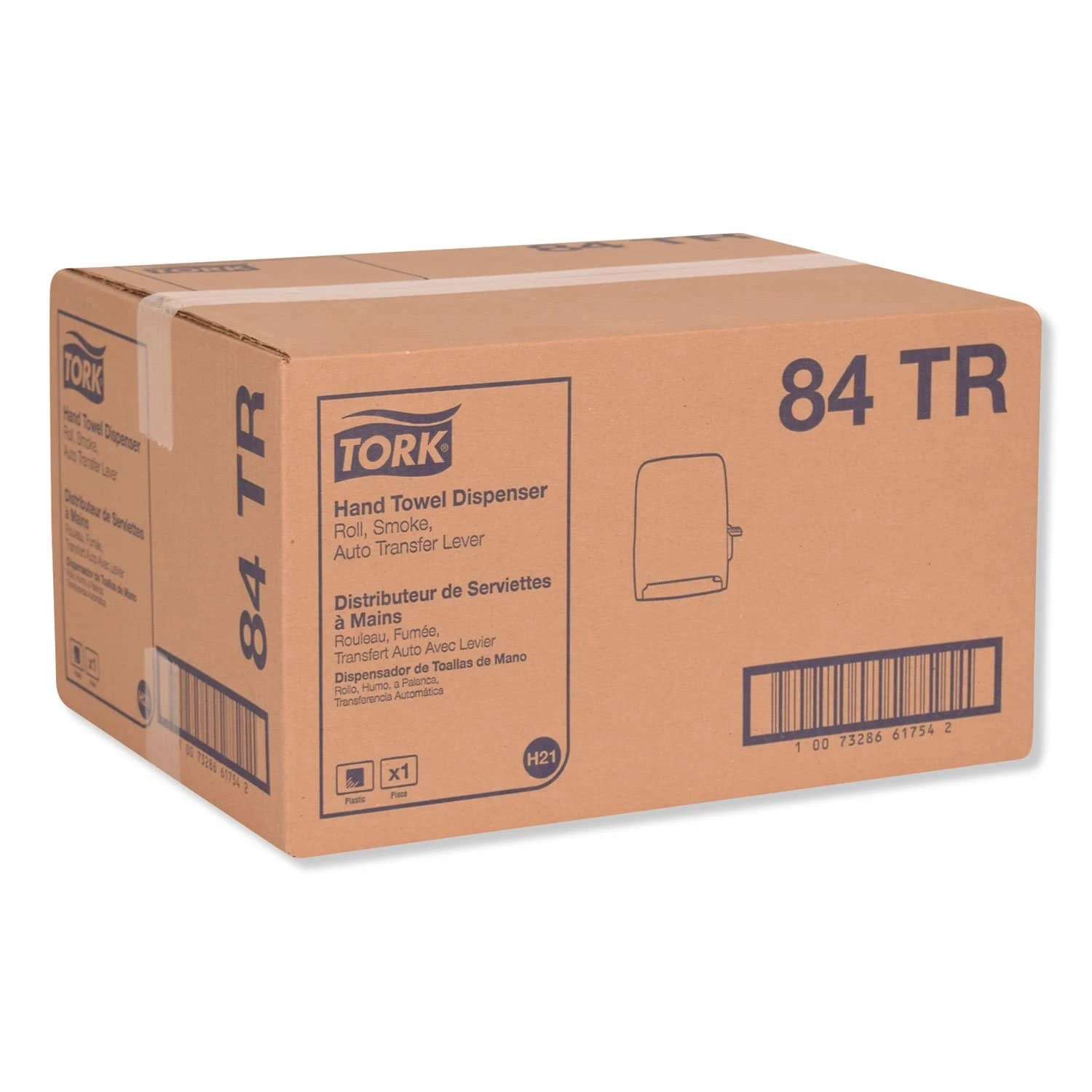 Tork Hand Towel Roll Dispenser, 12 15/16 X 9 1/4 X 15 1/2, Smoke - TRK84TR 4 Tork Hand Towel Roll Dispenser, 12 15/16 X 9 1/4 X 15 1/2, Smoke - TRK84TR - Image 2