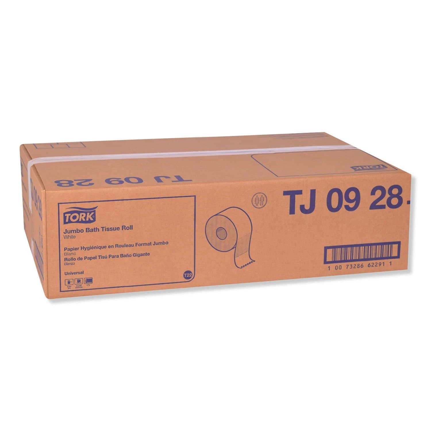 Tork Universal Jumbo Bath Tissue, Septic Safe, 2-Ply, White, 3.48" X 750 Ft, 12 Rolls/Carton - TRKTJ0928 4 Tork Universal Jumbo Bath Tissue, Septic Safe, 2-Ply, White, 3.48" X 750 Ft, 12 Rolls/Carton - TRKTJ0928 - Image 2