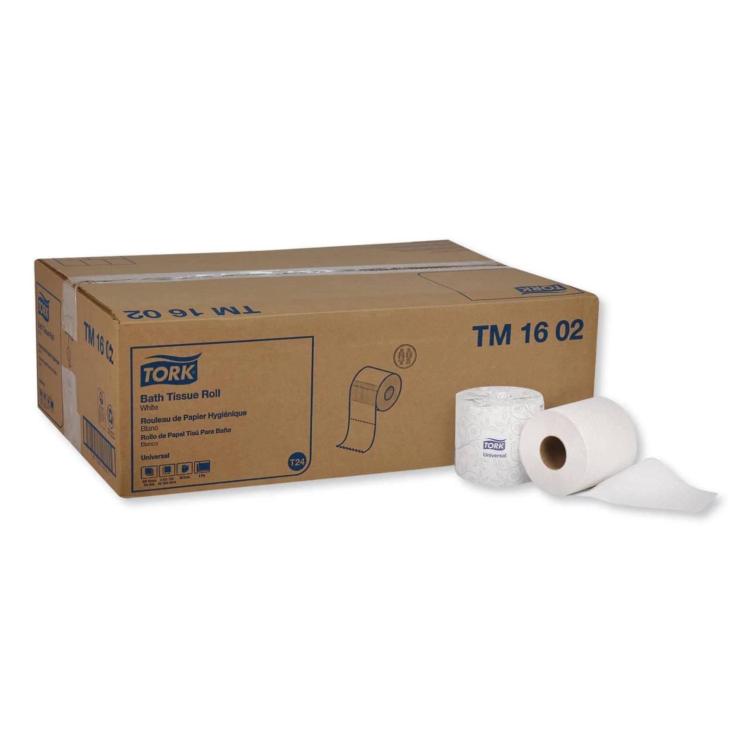 Tork Universal Bath Tissue, Septic Safe, 2-Ply, White, 420 Sheets/Roll, 48 Rolls/Carton - TRKTM1602 3 Tork Universal Bath Tissue, Septic Safe, 2-Ply, White, 420 Sheets/Roll, 48 Rolls/Carton - TRKTM1602