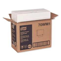 Tork Singlefold Hand Towel Dispenser, 11.75" X 5.75" X 9.25", White - TRK70WM1 -Alpine shop 633555