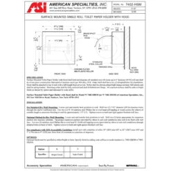 ASI 7402-HSSM Commercial Toilet Paper Dispenser W/ Hood, Surface-Mounted, Stainless Steel W/ Satin Finish -Alpine shop 7402 HSM td1