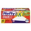 Hefty Cinch Sak Tall Kitchen And Trash Bags, 13 Gal, 0.9 Mil, 24" X 27.38", White, 45/Box - RFPE84572 -Alpine shop 75243