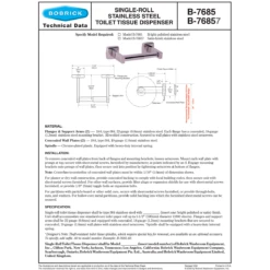 Bobrick B-76857 Commercial Toilet Paper Dispenser, Surface-Mounted, Stainless Steel W/ Satin Finish -Alpine shop 7685 td1 f45cb7a9 b857 4d1f 8fce 147befcb8329