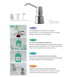 Bobrick B-823 Commercial Foam Soap Dispenser, Counter Mounted, Stainless Steel - 4" Spout Length 16 Bobrick B-823 Commercial Foam Soap Dispenser, Counter Mounted, Stainless Steel - 4" Spout Length -Alpine shop 823SS1 1 2