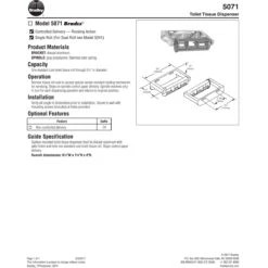 Bradley 5071-00 Commercial Toilet Paper Dispenser, Surface-Mounted, Stainless Steel W/ Satin Finish 8 Bradley 5071-00 Commercial Toilet Paper Dispenser, Surface-Mounted, Stainless Steel W/ Satin Finish -Alpine shop Bradley 5071 TD 3b2bf978 532a 411c b7f9 52c0a2517915