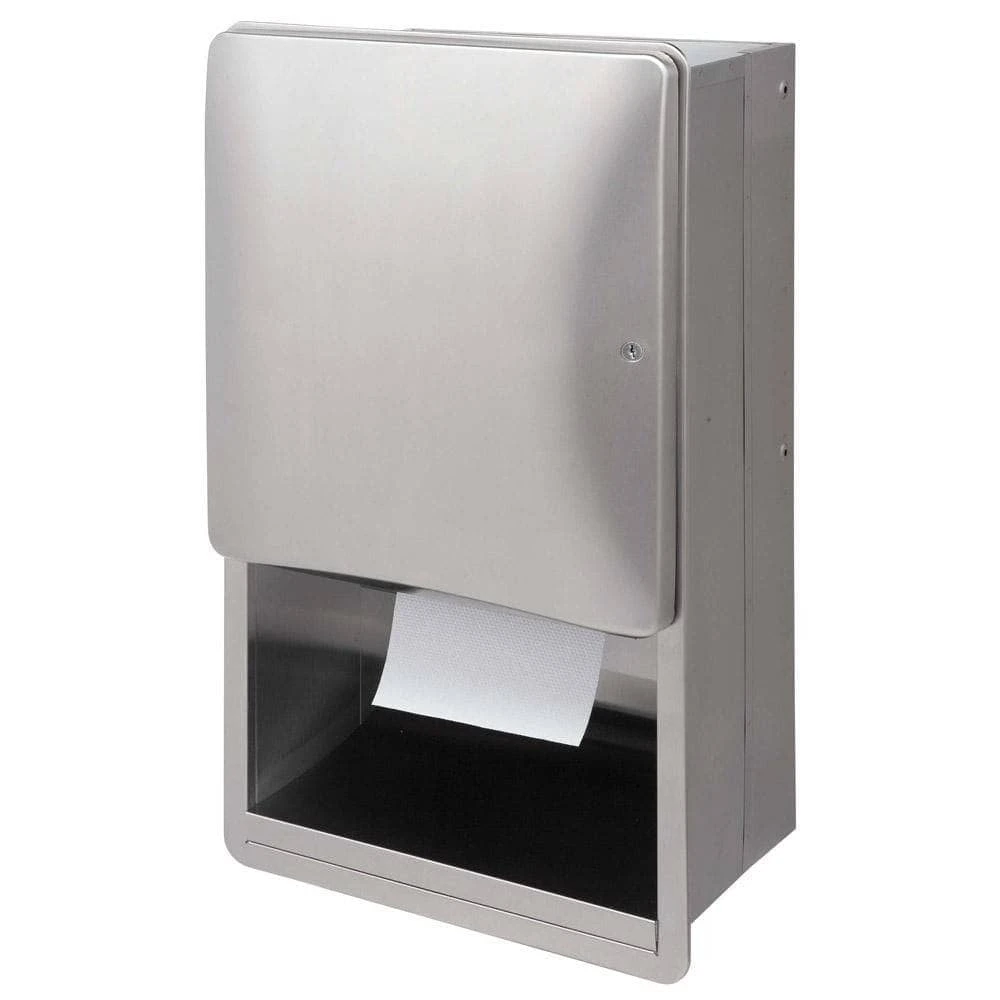 Bradley 2A09 Commercial Paper Towel Dispenser, Recessed-Mounted, Stainless Steel 4 Bradley 2A09 Commercial Paper Towel Dispenser, Recessed-Mounted, Stainless Steel - Image 2
