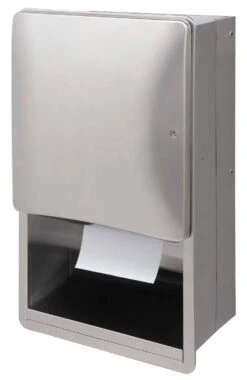 Bradley 2A01-10 Commercial Paper Towel Dispenser, Semi-Recessed-Mounted, Stainless Steel