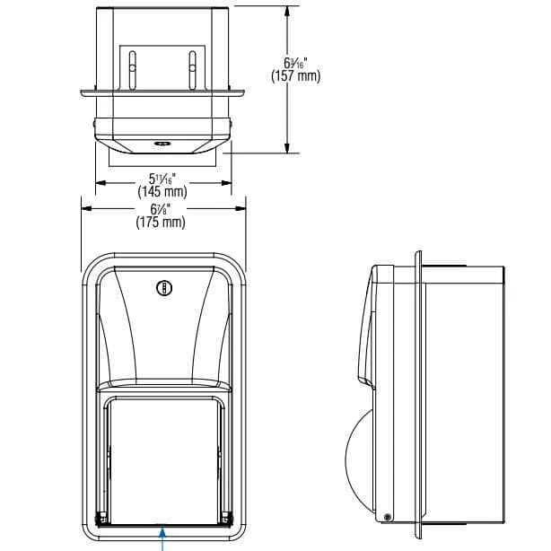 Bradley 5A00 Commercial Toilet Paper Dispenser, Recessed-Mounted, Stainless Steel W/ Satin Finish 7 Bradley 5A00 Commercial Toilet Paper Dispenser, Recessed-Mounted, Stainless Steel W/ Satin Finish - Image 5