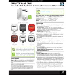 Xlerator XL-C High Efficiency Hand Dryer, GreenSpec, C 13 Xlerator XL-C High Efficiency Hand Dryer, GreenSpec, C -Alpine shop C1967652 td1
