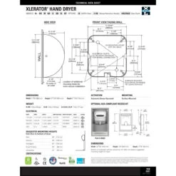 Xlerator XL-C High Efficiency Hand Dryer, GreenSpec, C 12 Xlerator XL-C High Efficiency Hand Dryer, GreenSpec, C -Alpine shop C1967652 td2