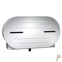 ASI 0040 Commercial Jumbo-Roll Toilet Paper Dispenser, Surface-Mounted, Stainless Steel W/ Satin Finish