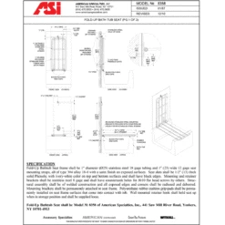 ASI 8358 Fold-up Bath Tub Seat, 1" Diameter X 33-3/4" D, Phenolic -Alpine shop C1967904 main td1