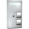 ASI 0481-HC Combination Commercial Seat Cover/Toilet Paper Dispensers/Sanitary Napkin Disposal, Partition-Mounted, Stainless Steel 2 ASI 0481-HC Combination Commercial Seat Cover/Toilet Paper Dispensers/Sanitary Napkin Disposal, Partition-Mounted, Stainless Steel -Alpine shop C1967970 main 1