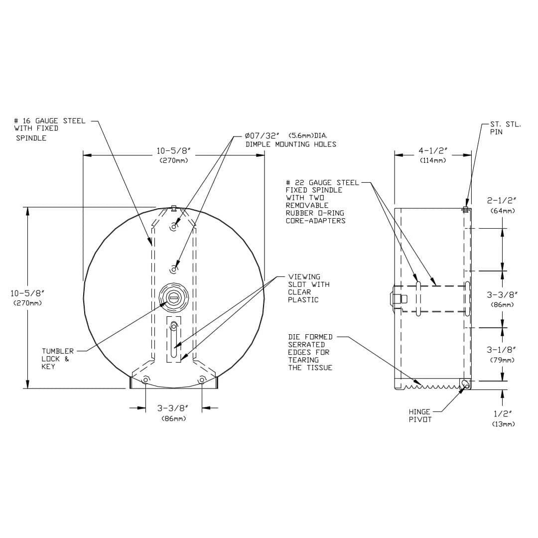 ASI 0042 Commercial Toilet Paper Dispenser, Surface-Mounted, Stainless Steel W/ Satin Finish 4 ASI 0042 Commercial Toilet Paper Dispenser, Surface-Mounted, Stainless Steel W/ Satin Finish - Image 2